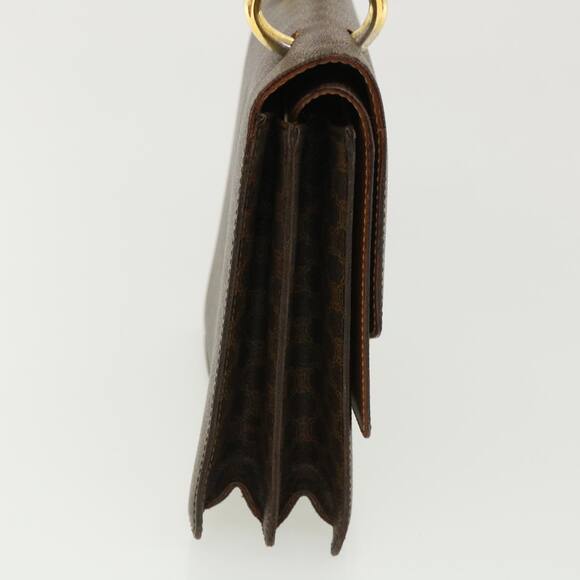 CELINE Macadam Canvas Hand Bag Pvc Leather Brown - Picture 4 of 16